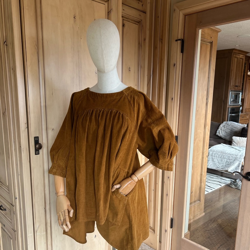 Free People Brown Corduroy Tunic Dress